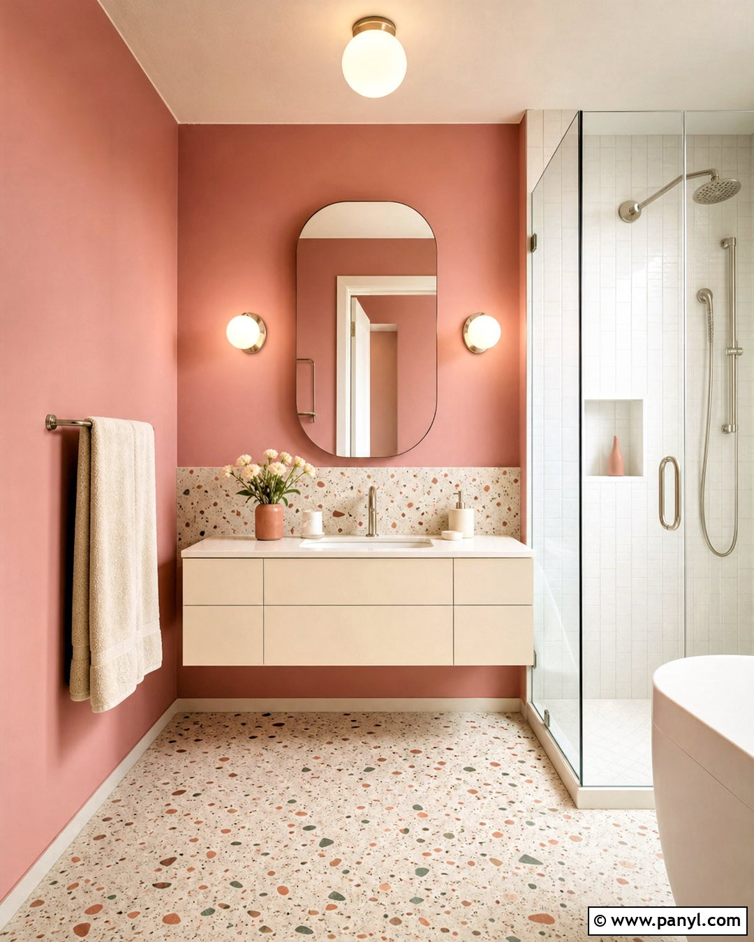 Sulking Room Pink Bathroom With Terrazzo - 20 sulking room pink bathroom ideas