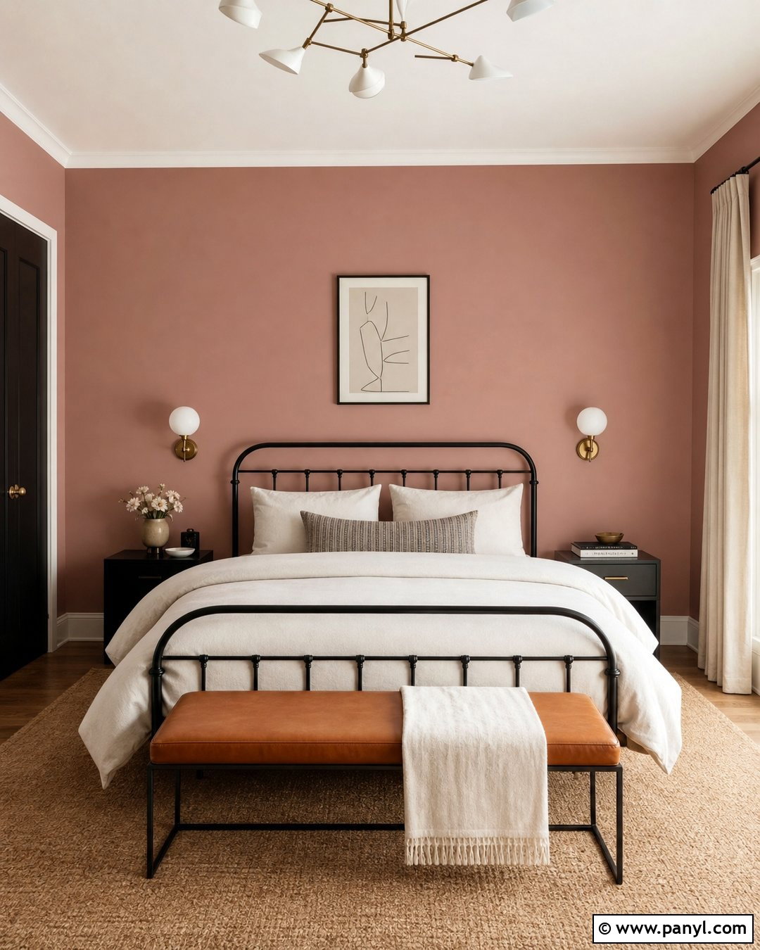 Sulking Room Pink Bedroom With Black Furniture - 35 Farrow And Ball Sulking Room Pink Ideas