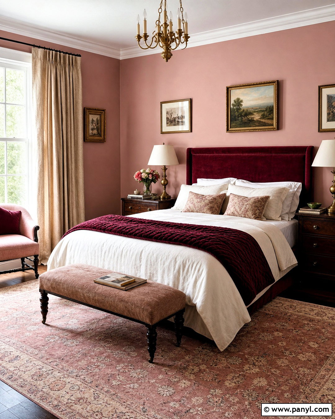 Sulking Room Pink Bedroom With Burgundy Accents - 20 sulking room pink bedroom ideas
