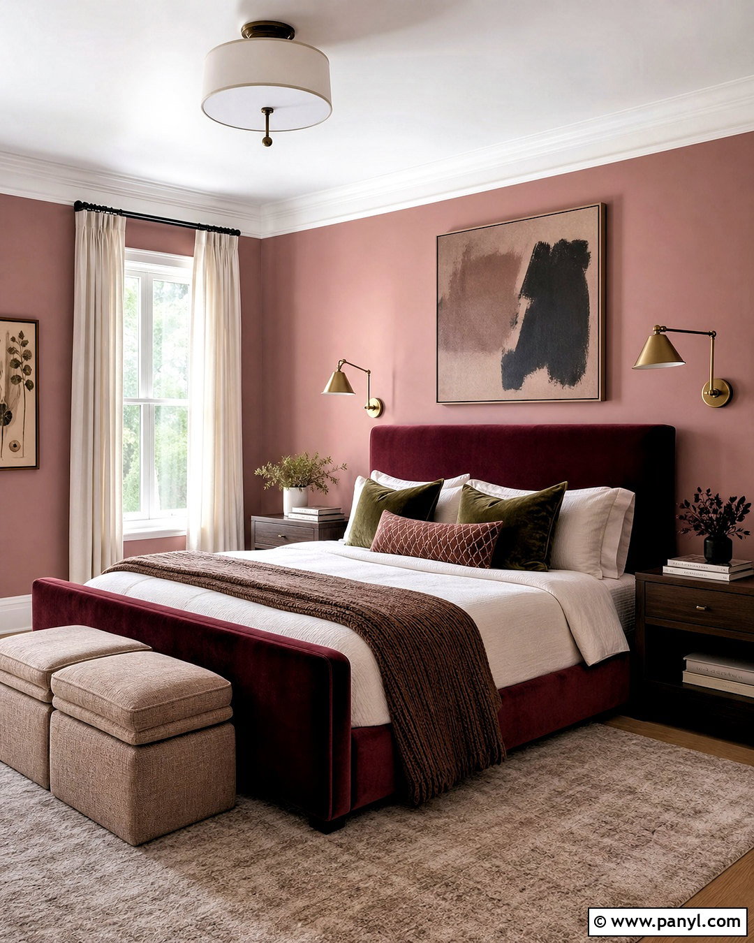 Sulking Room Pink Bedroom With Burgundy Velvet - 20 sulking room pink farrow and ball ideas