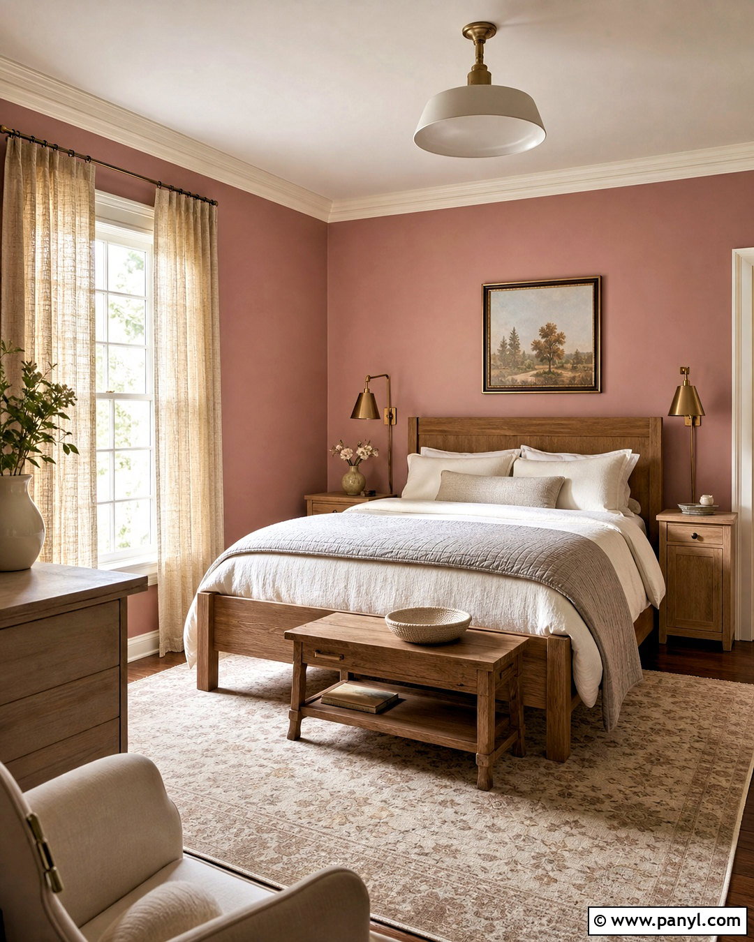 Sulking Room Pink Bedroom With Warm White Trim - 20 sulking room pink bedroom ideas