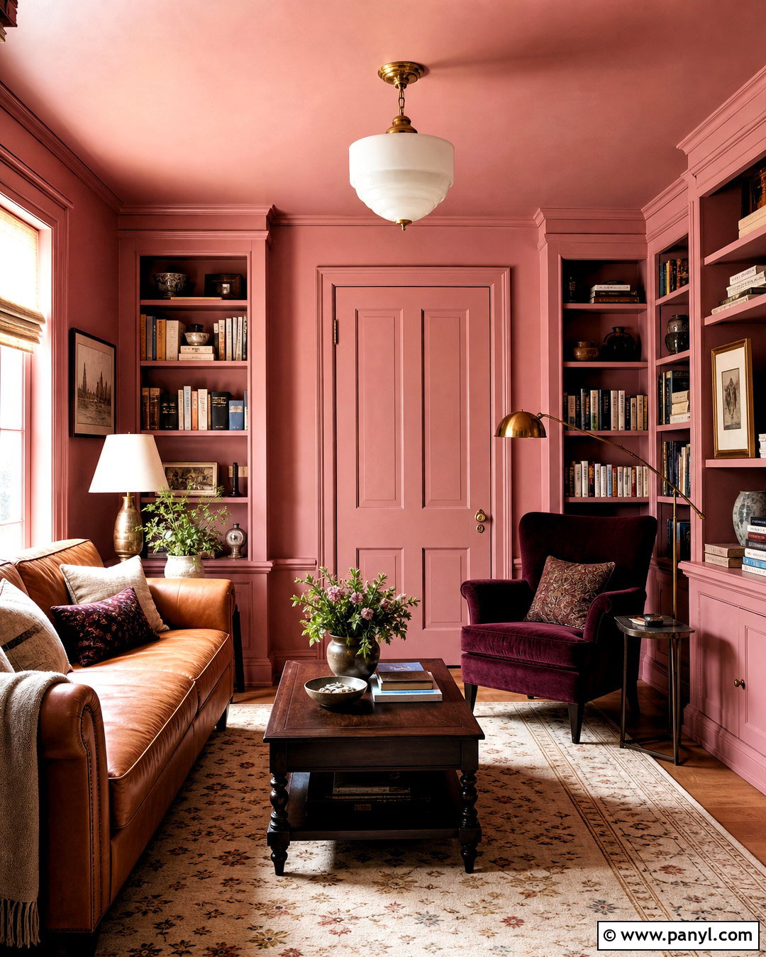 Sulking Room Pink Color Drenched Snug - 20 sulking room pink farrow and ball ideas