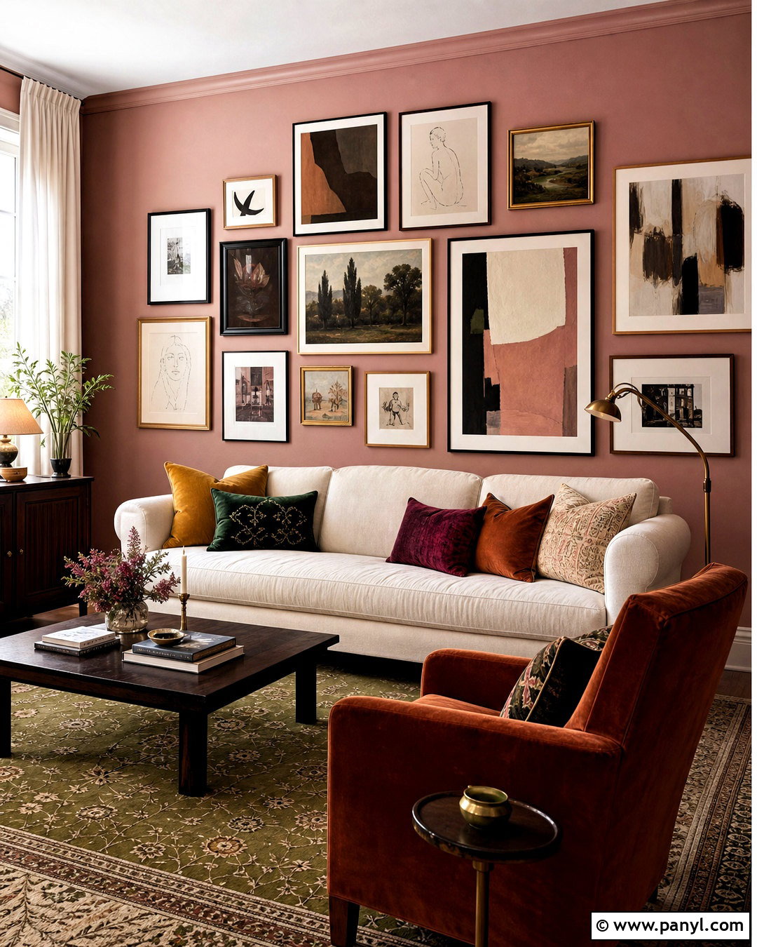 Sulking Room Pink Gallery Wall Living Room - 20 sulking room pink living room ideas