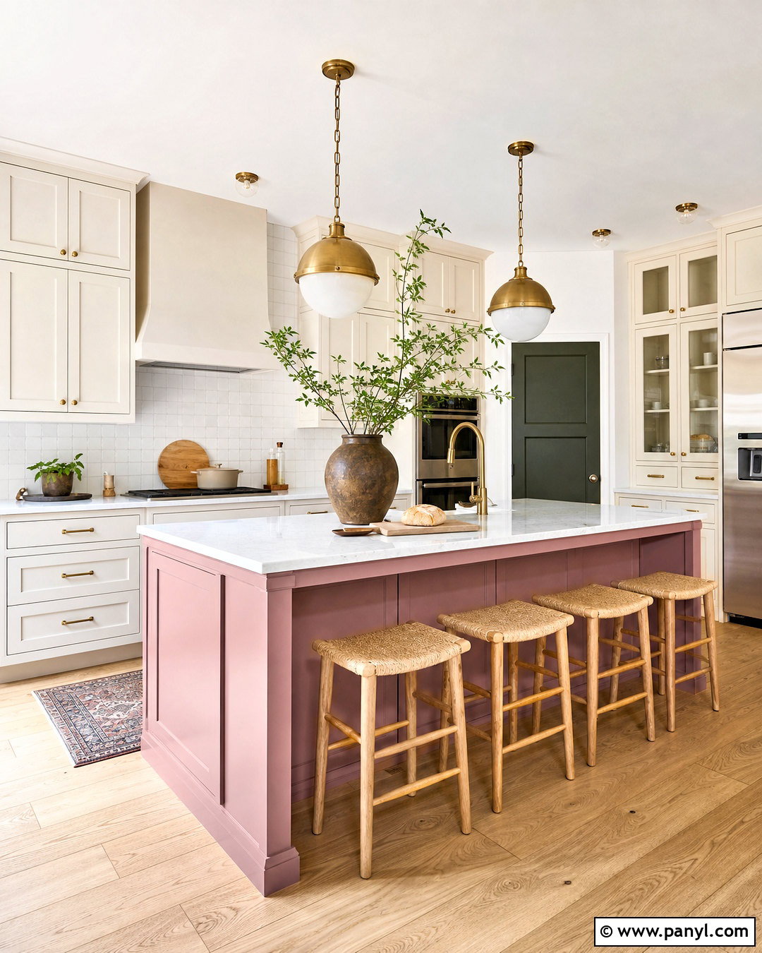 Sulking Room Pink Kitchen Island With Cream Cabinets - 20 sulking room pink farrow and ball ideas