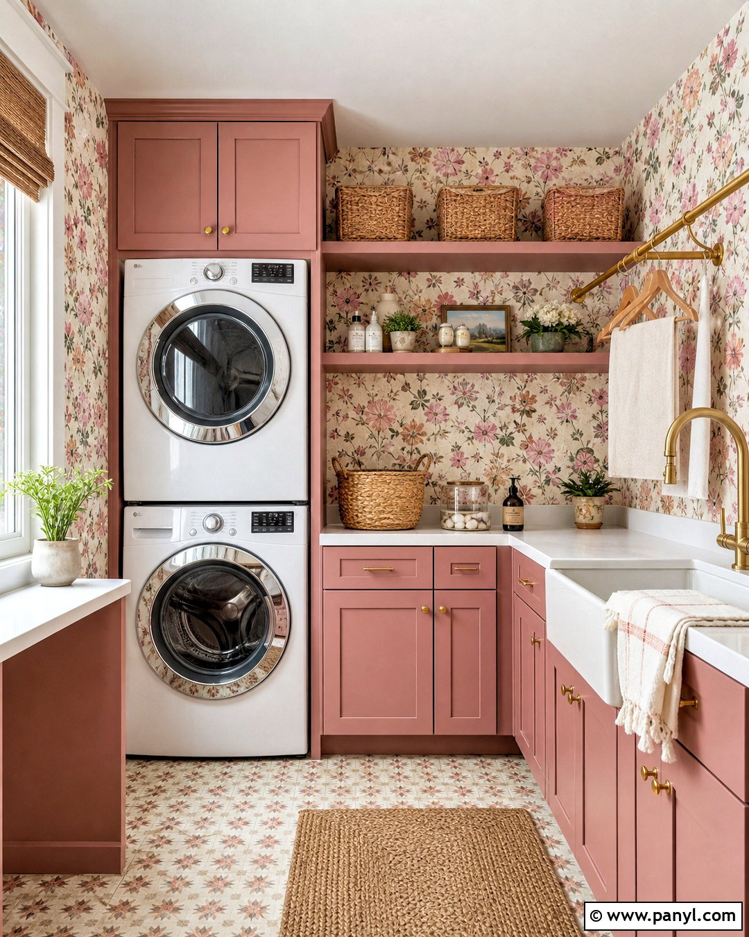 Sulking Room Pink Laundry Room With Floral Wallpaper - 20 sulking room pink farrow and ball ideas
