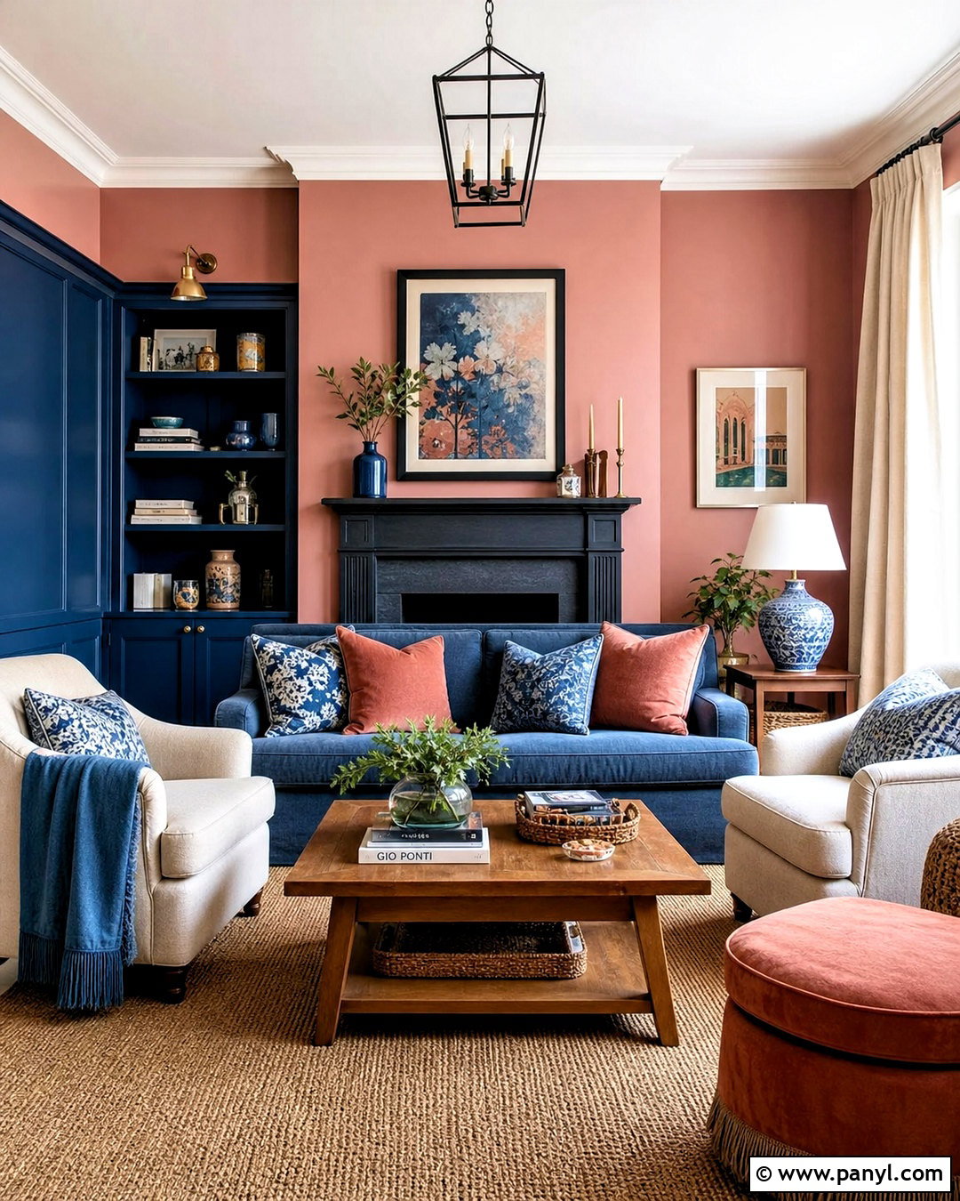 Sulking Room Pink Living Room With Blue Accents - 20 sulking room pink farrow and ball ideas