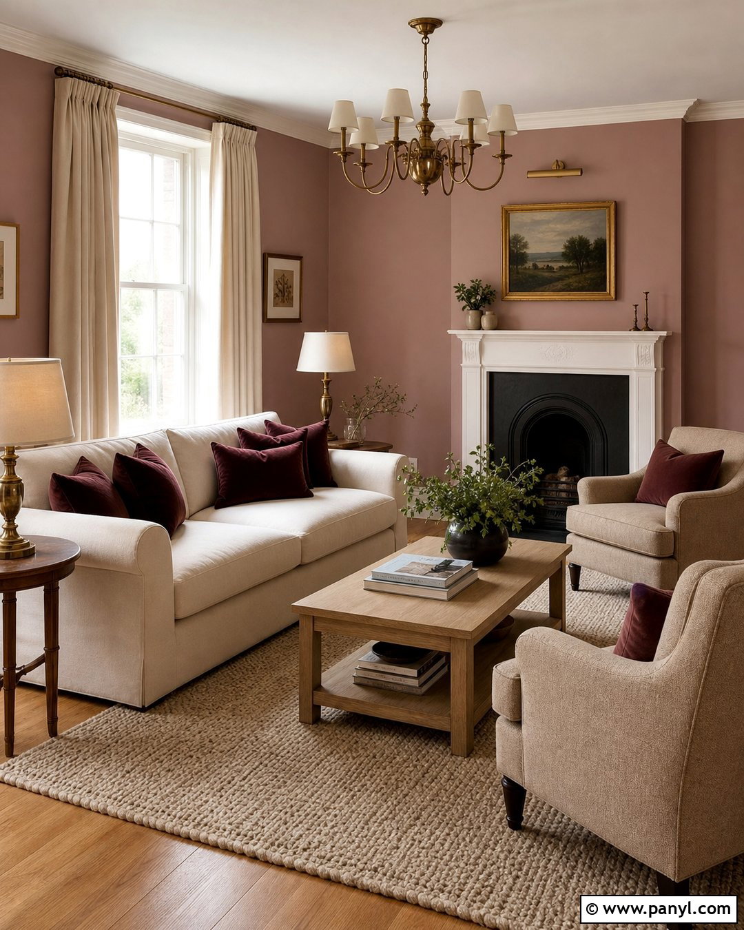 Sulking Room Pink Living Room With Cream Sofa - 35 Farrow And Ball Sulking Room Pink Ideas