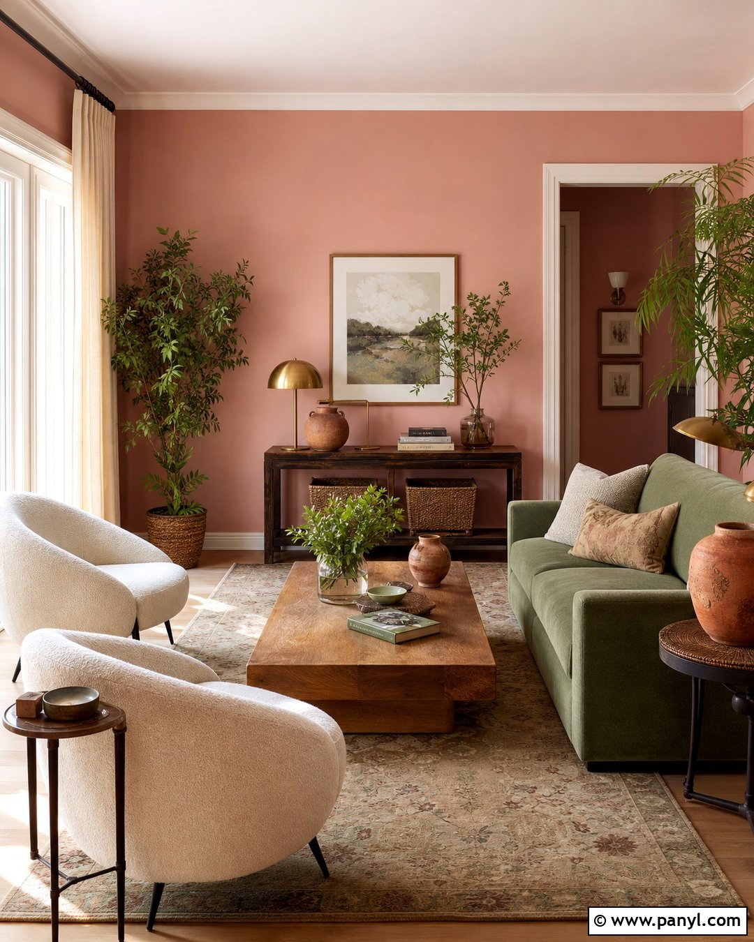 Sulking Room Pink Living Room With Sage Green - 35 Farrow And Ball Sulking Room Pink Ideas