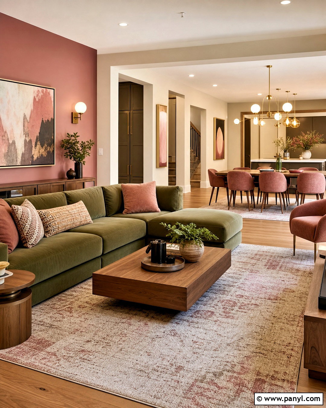 Sulking Room Pink Open Plan Living Room - 20 sulking room pink living room ideas