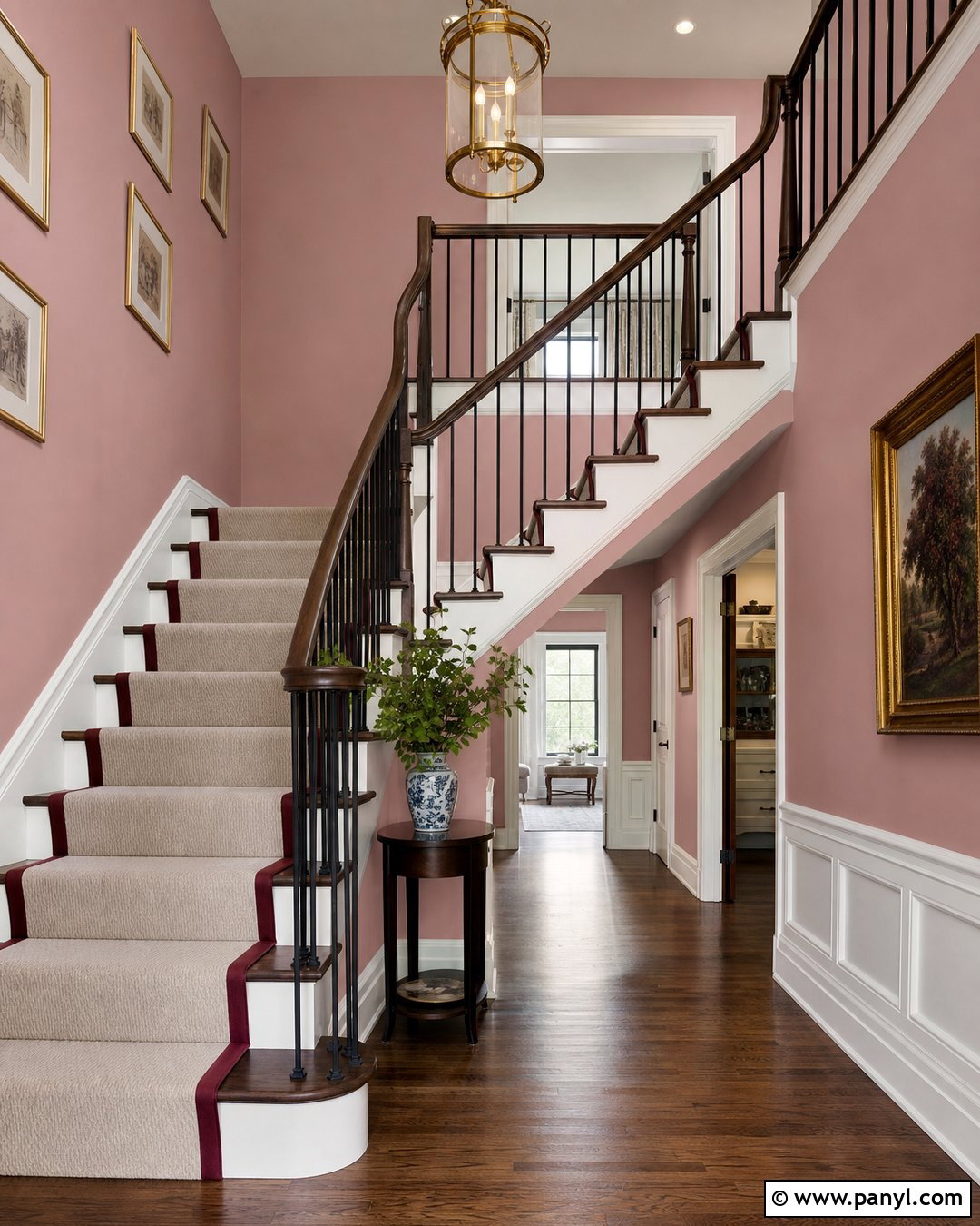 Sulking Room Pink Staircase - 35 Farrow And Ball Sulking Room Pink Ideas