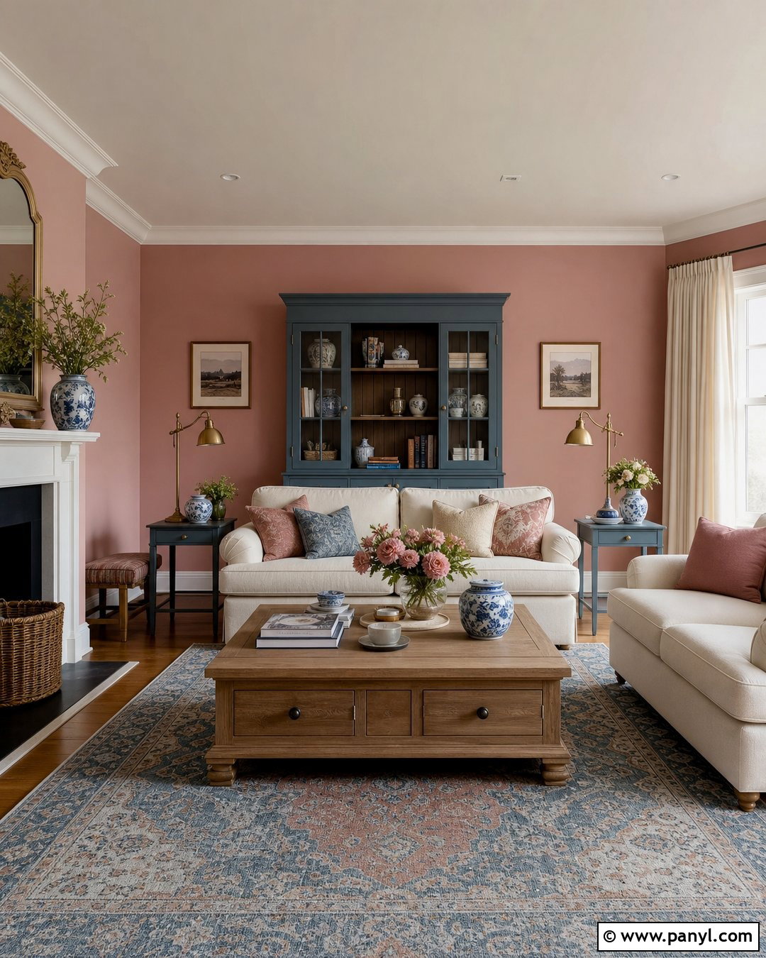 Sulking Room Pink With Blue Accents - 35 Farrow And Ball Sulking Room Pink Ideas