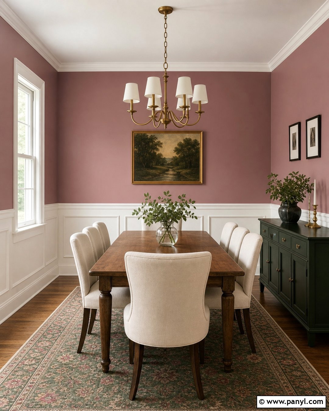 Sulking Room Pink With Warm White Paneling - 35 Farrow And Ball Sulking Room Pink Ideas