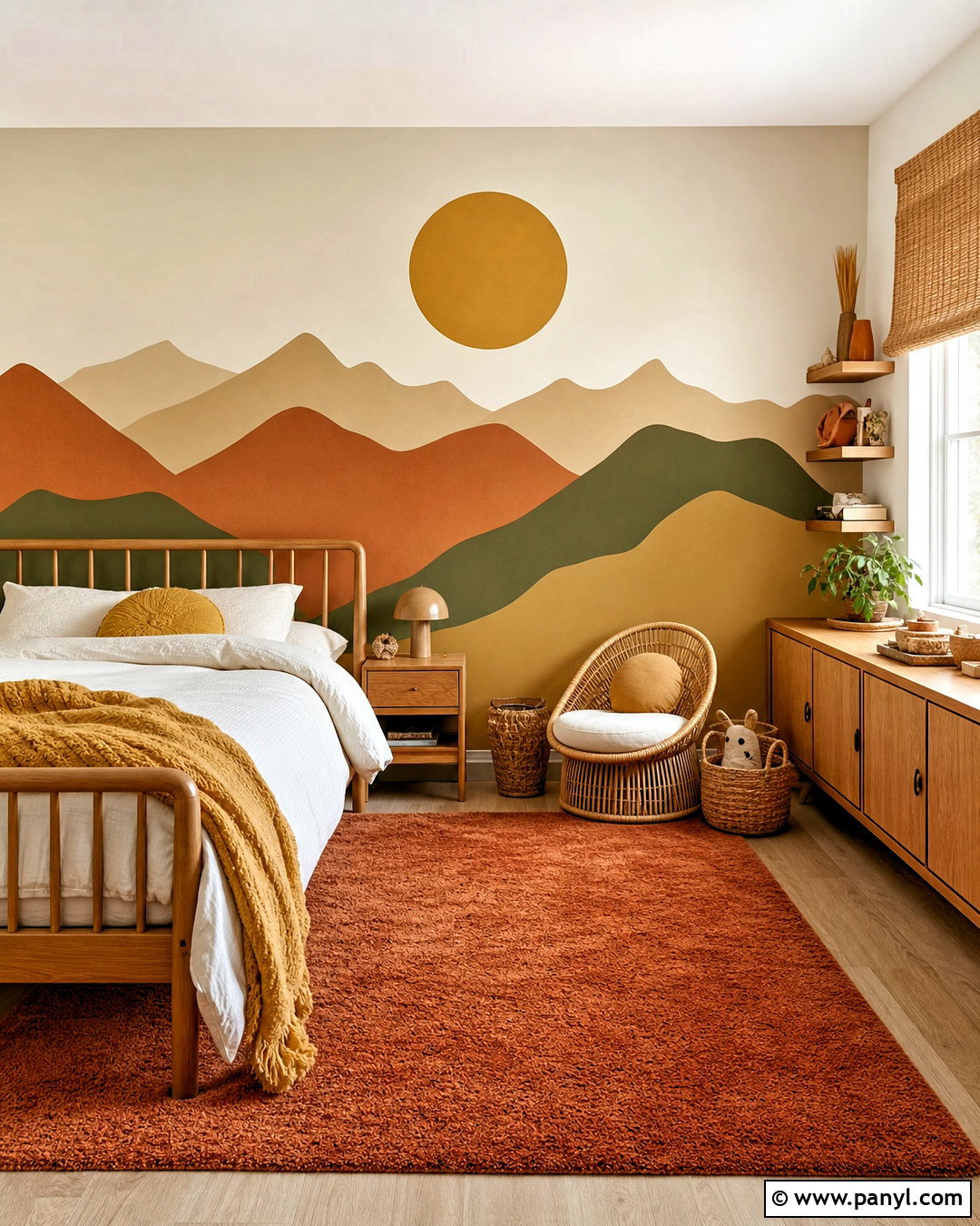 20 70s Wall Mural Ideas for a Bold Retro Revival at Home