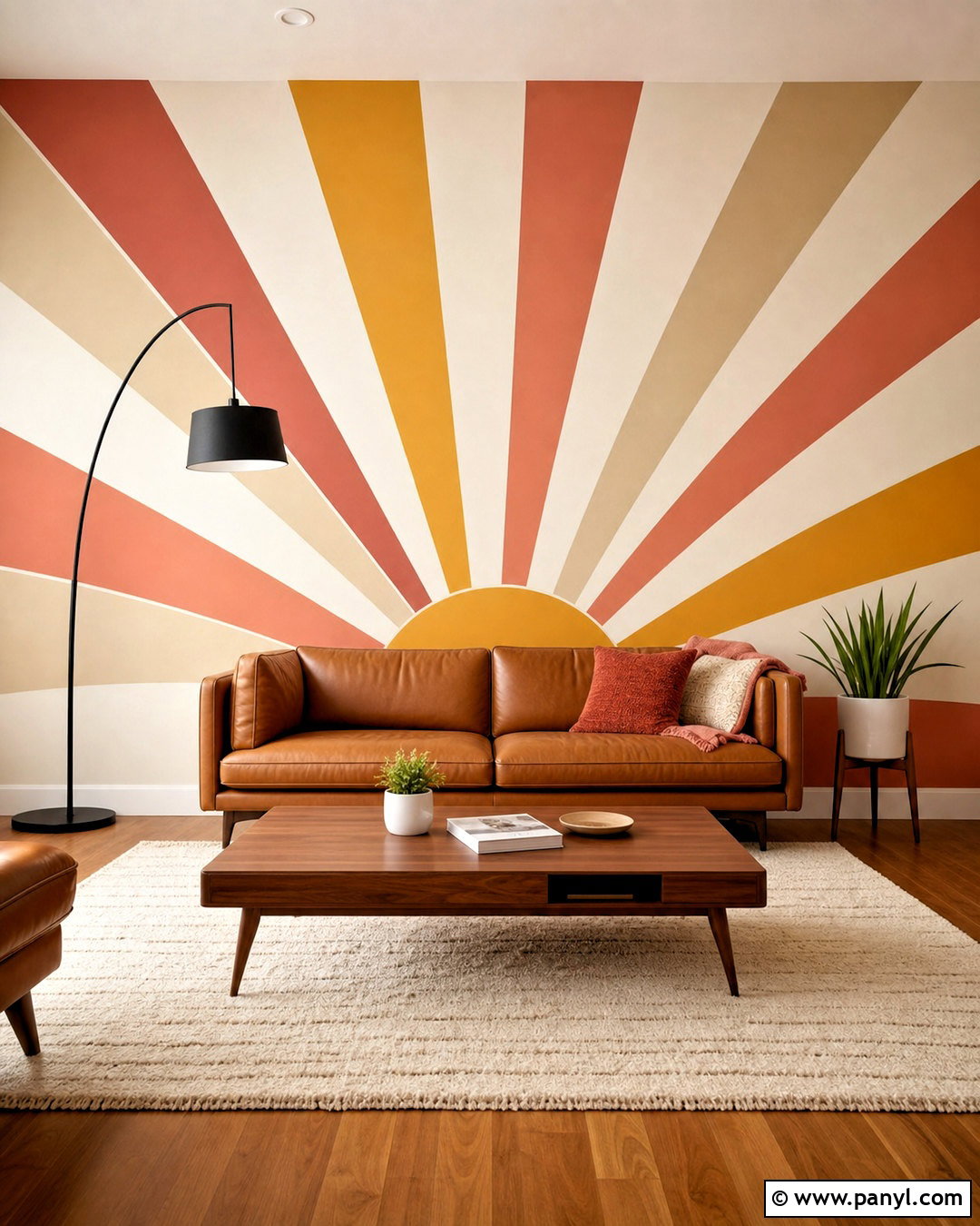 Sunburst Wall Paint Pattern - 20 wall paint patterns living room ideas