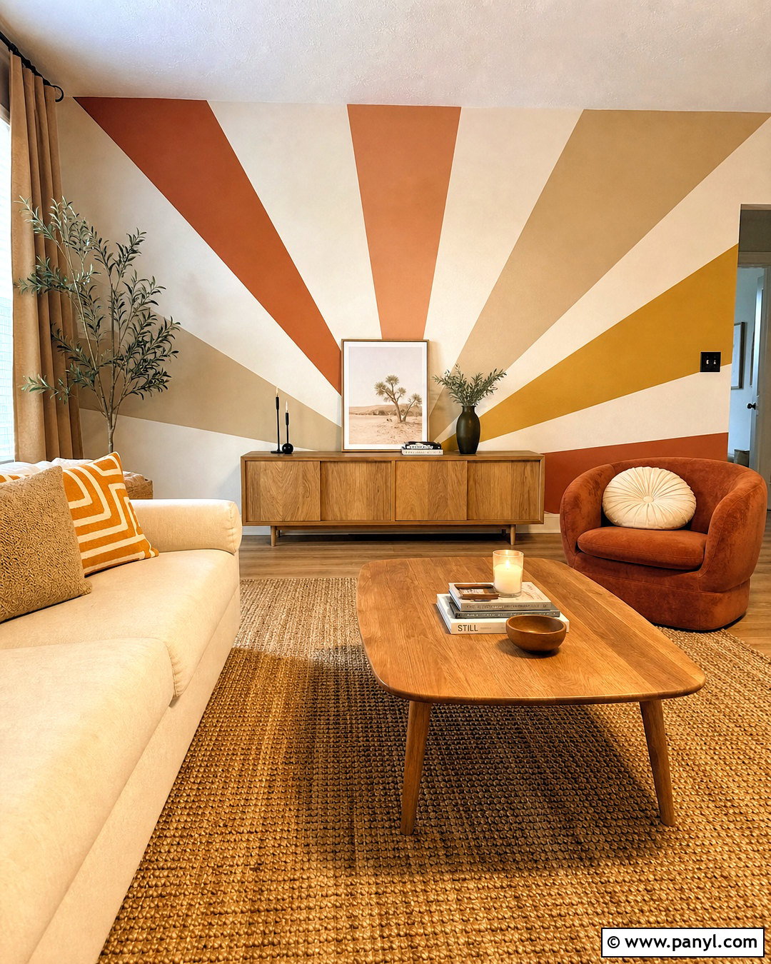 Sunburst Wall Paint Pattern - 20 wall paint patterns