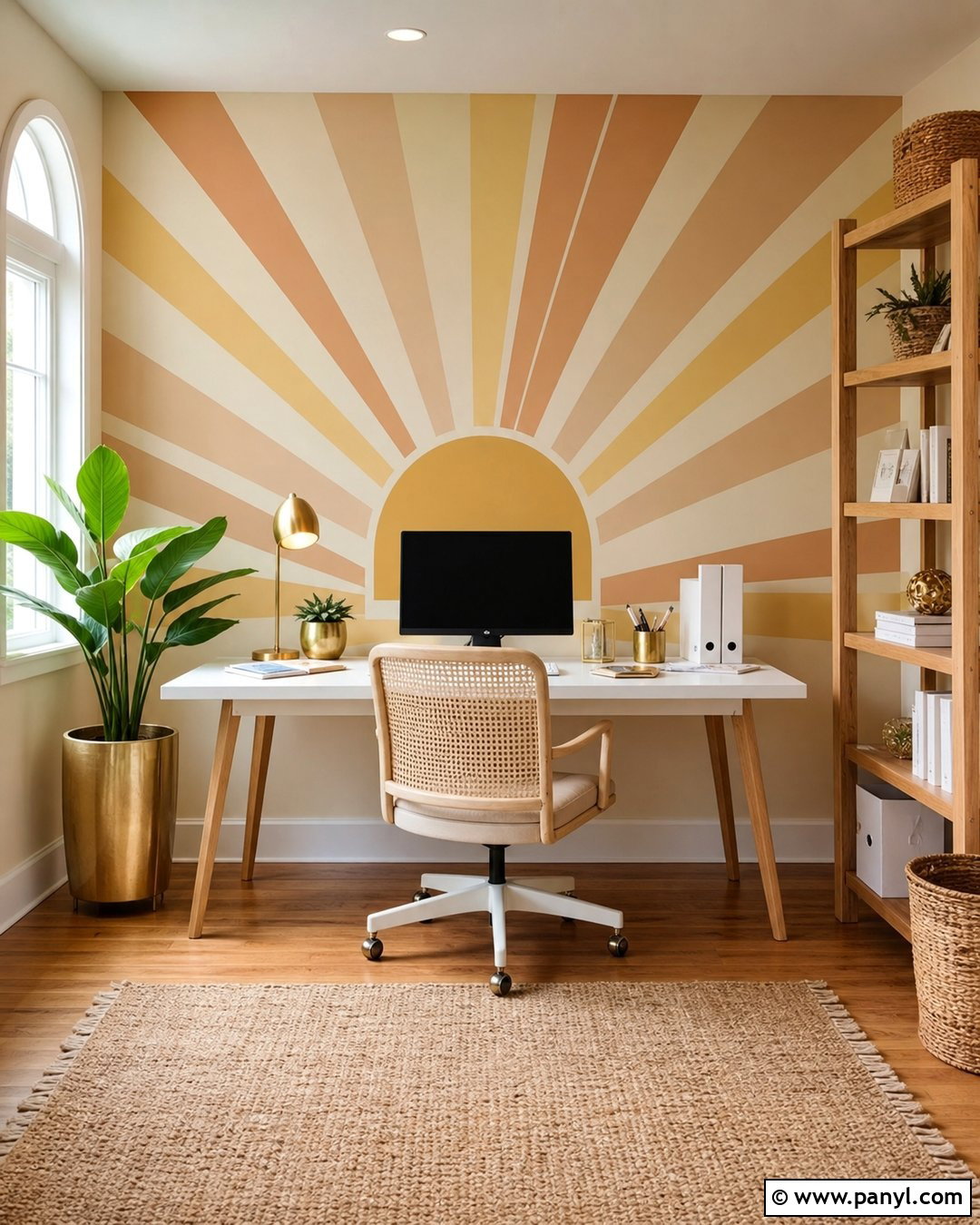 Sunburst Wall Paint - 30 Paint On Wall Ideas