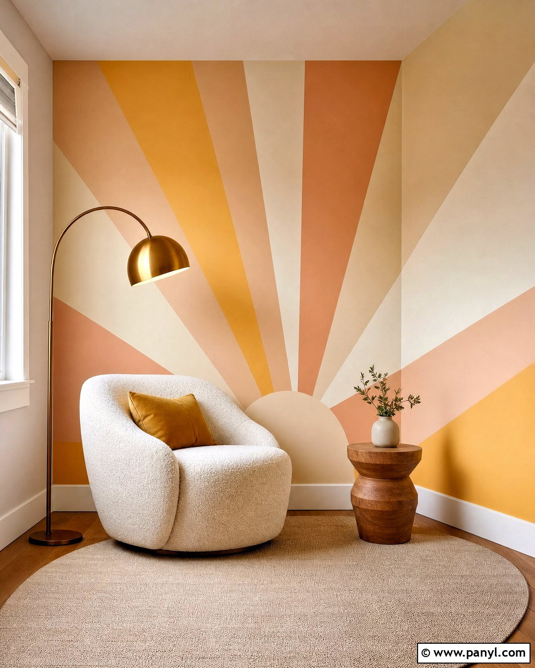 Sunburst Wall Painting - 20 fun wall painting ideas creative ideas