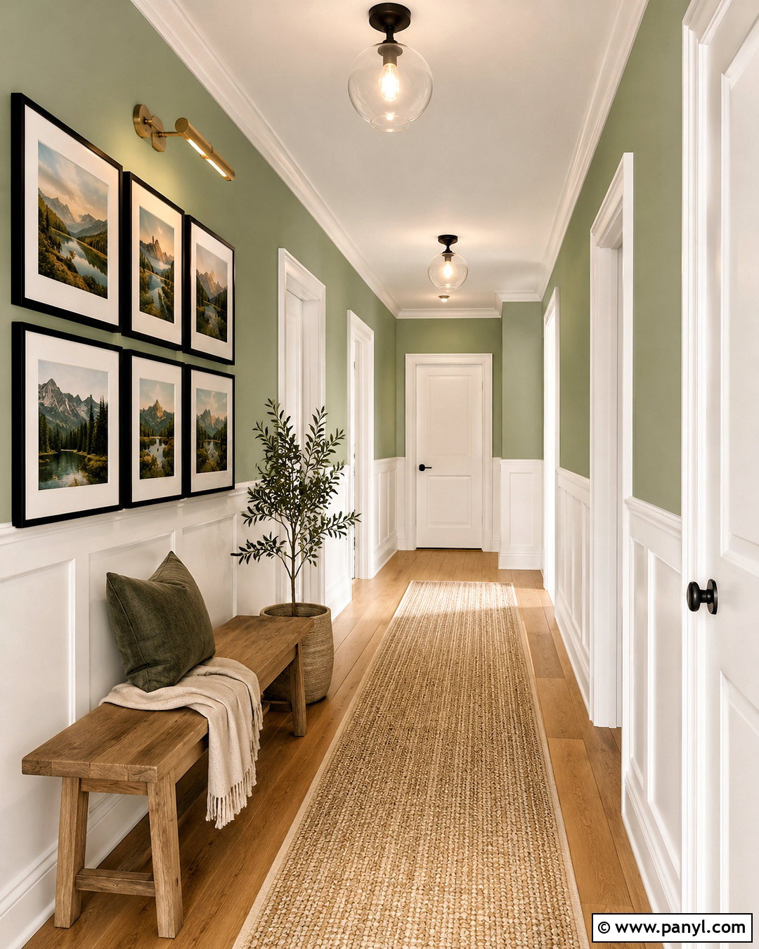 Sunday Stroll Hallway - 20 magnolia green paint colors