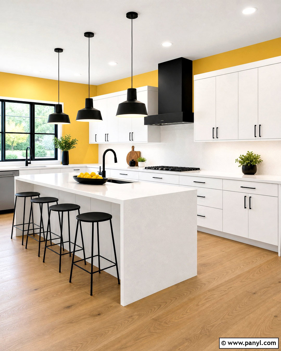 Sunflower Yellow Kitchen Walls With White Cabinets - 20 yellow kitchen walls with white cabinets