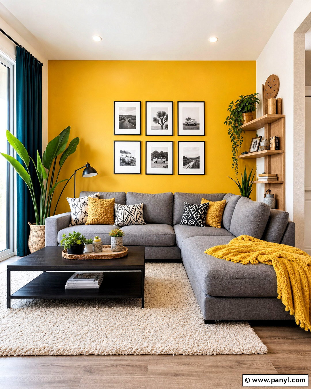 Sunflower Yellow Living Room - 20 yellow living room colors