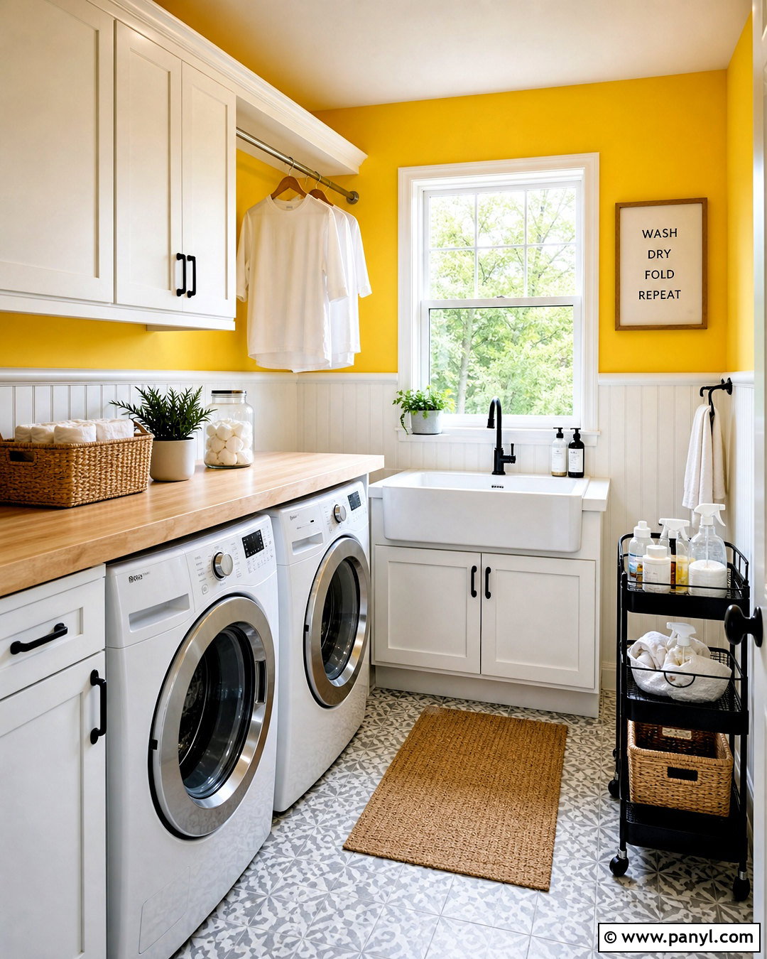 Sunflower Yellow Paint Laundry Room - 20 yellow paint colors