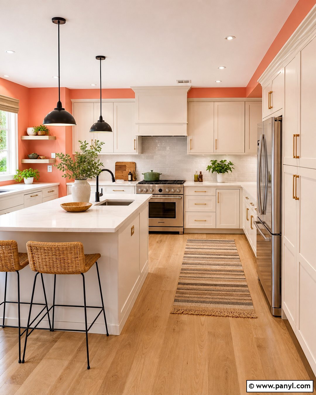 Sunlit Coral 2170-60 Kitchen - 20 Peach Benjamin Moore Wall Colors