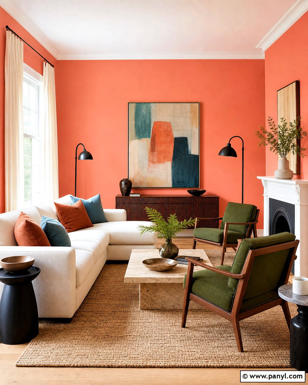 Sunlit Coral 2170-60 Paint Color - 20 peach paint colors