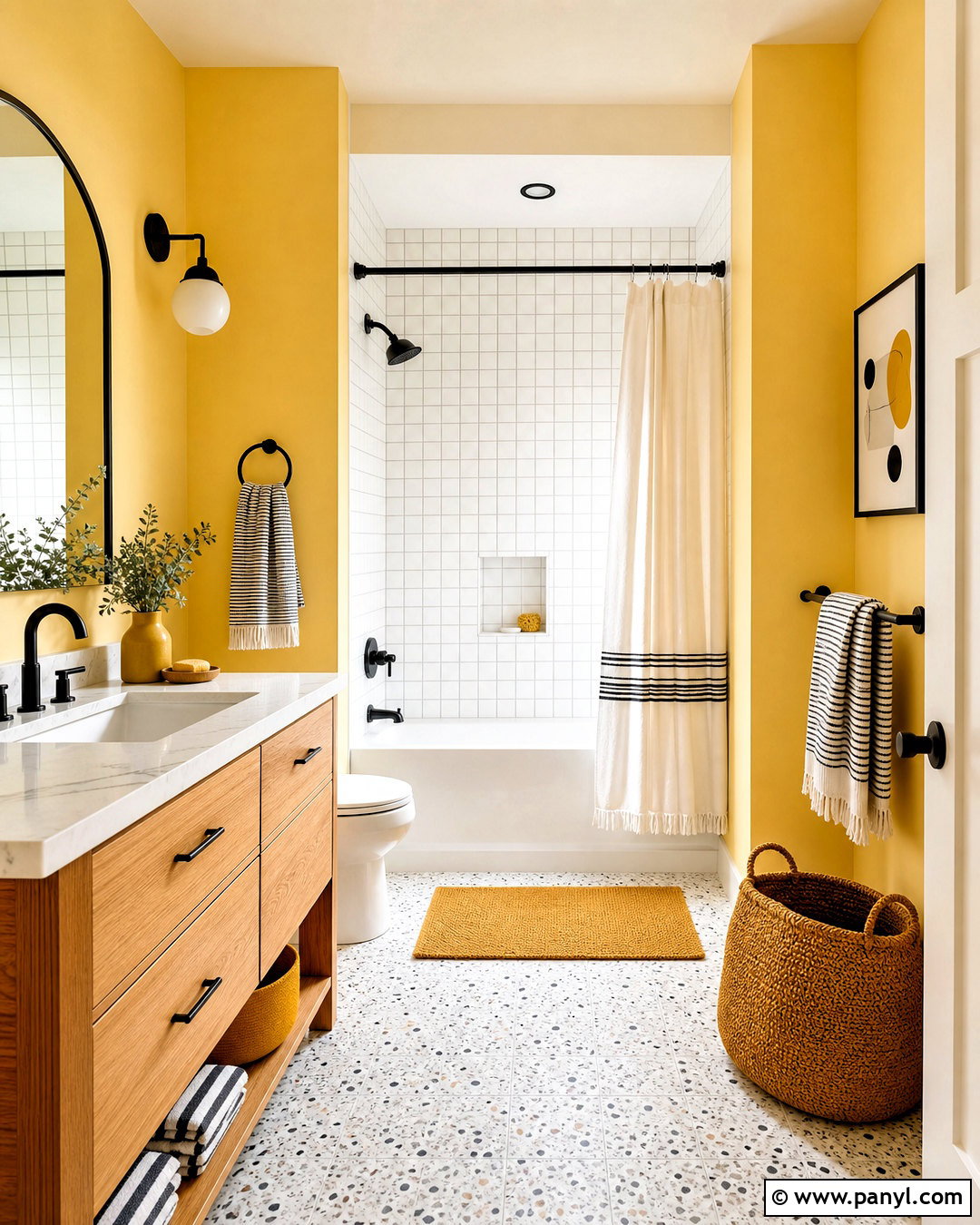 Sunny Yellow Bathroom - 20 fun bathroom colors