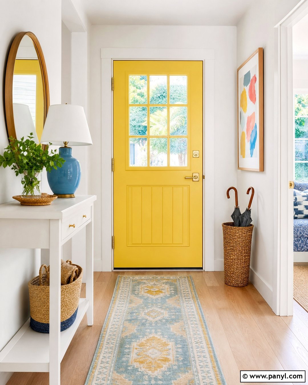 Sunny Yellow Inside Front Door - 25 Inside Of Front Door Painted Ideas