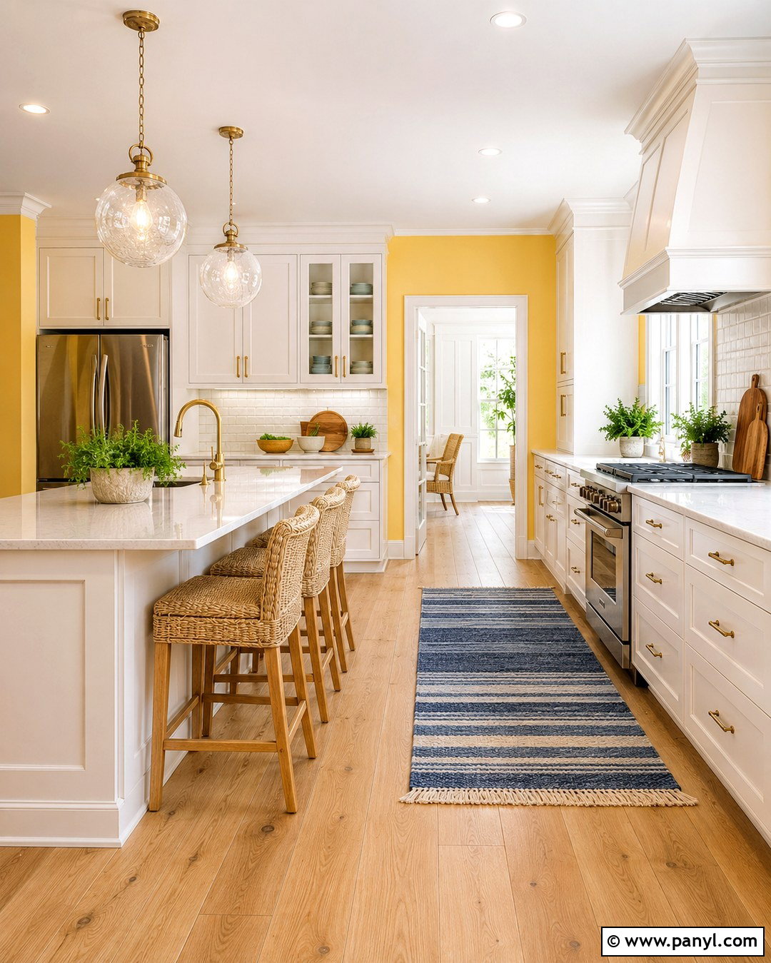 Sunny Yellow Kitchen Walls - 20 Bright Kitchen Wall Colors