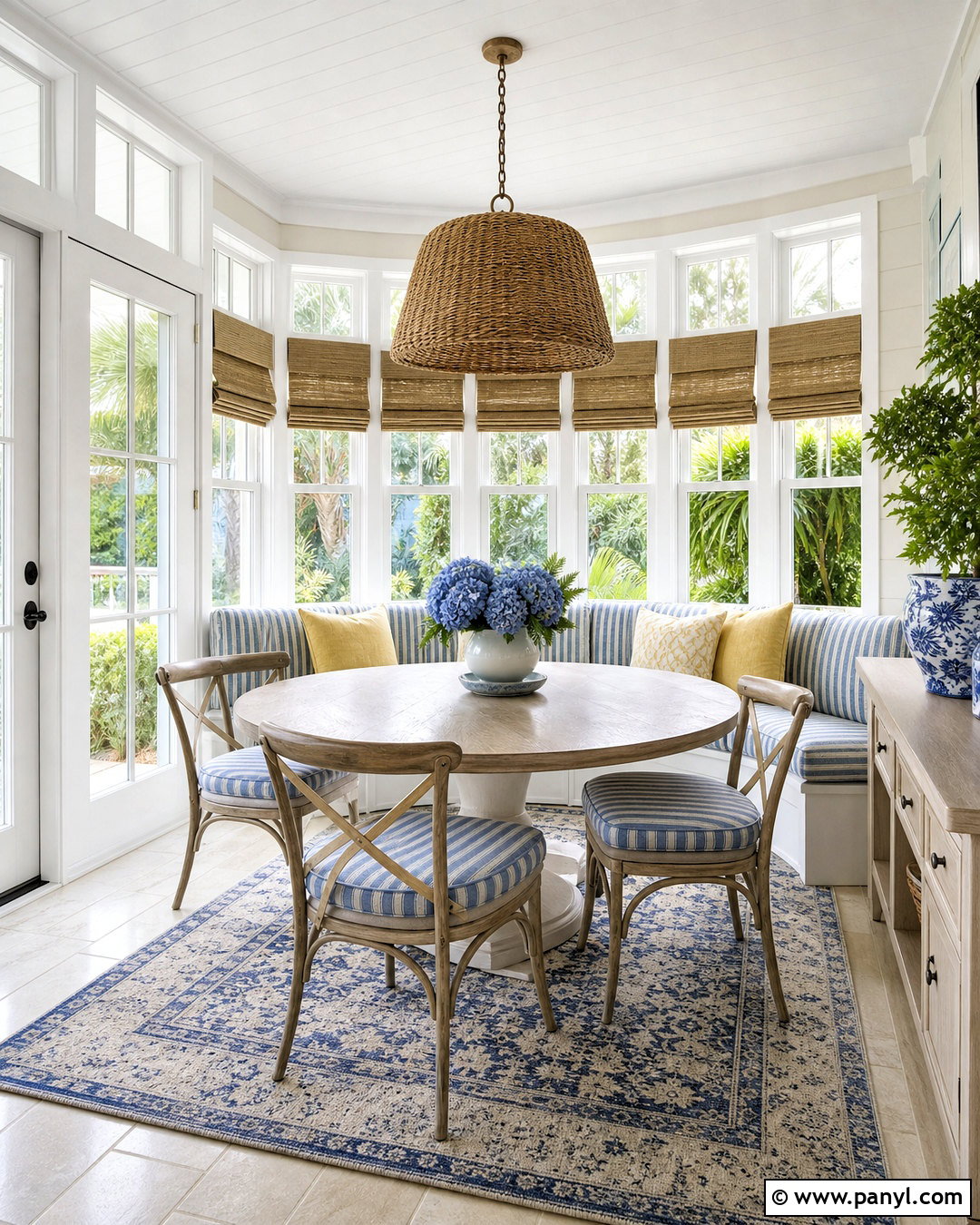 Sunroom Breakfast Nook - 20 sunroom inspo ideas