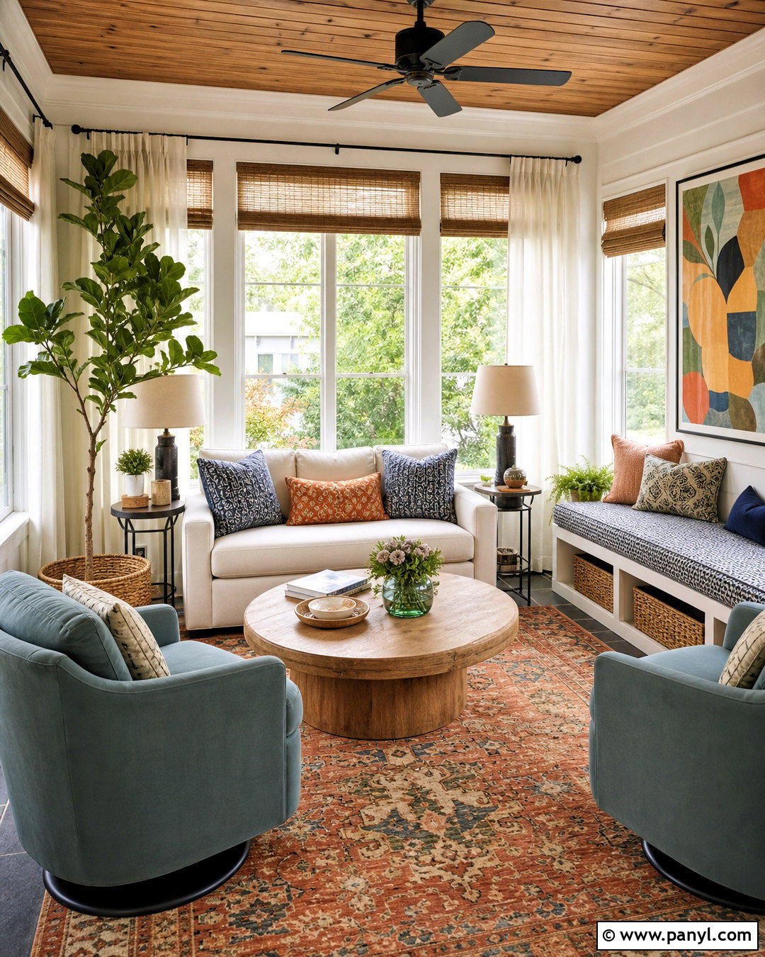 Sunroom Conversation Area - 20 sunroom inspo ideas