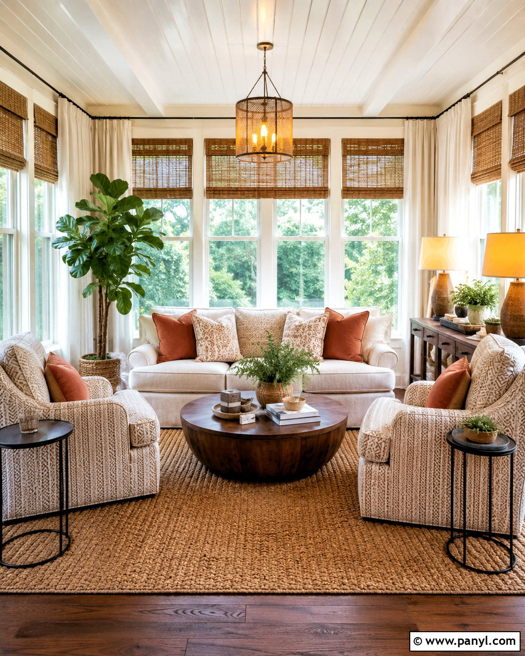 Sunroom Conversation Area - 20 cozy sunroom decorating ideas