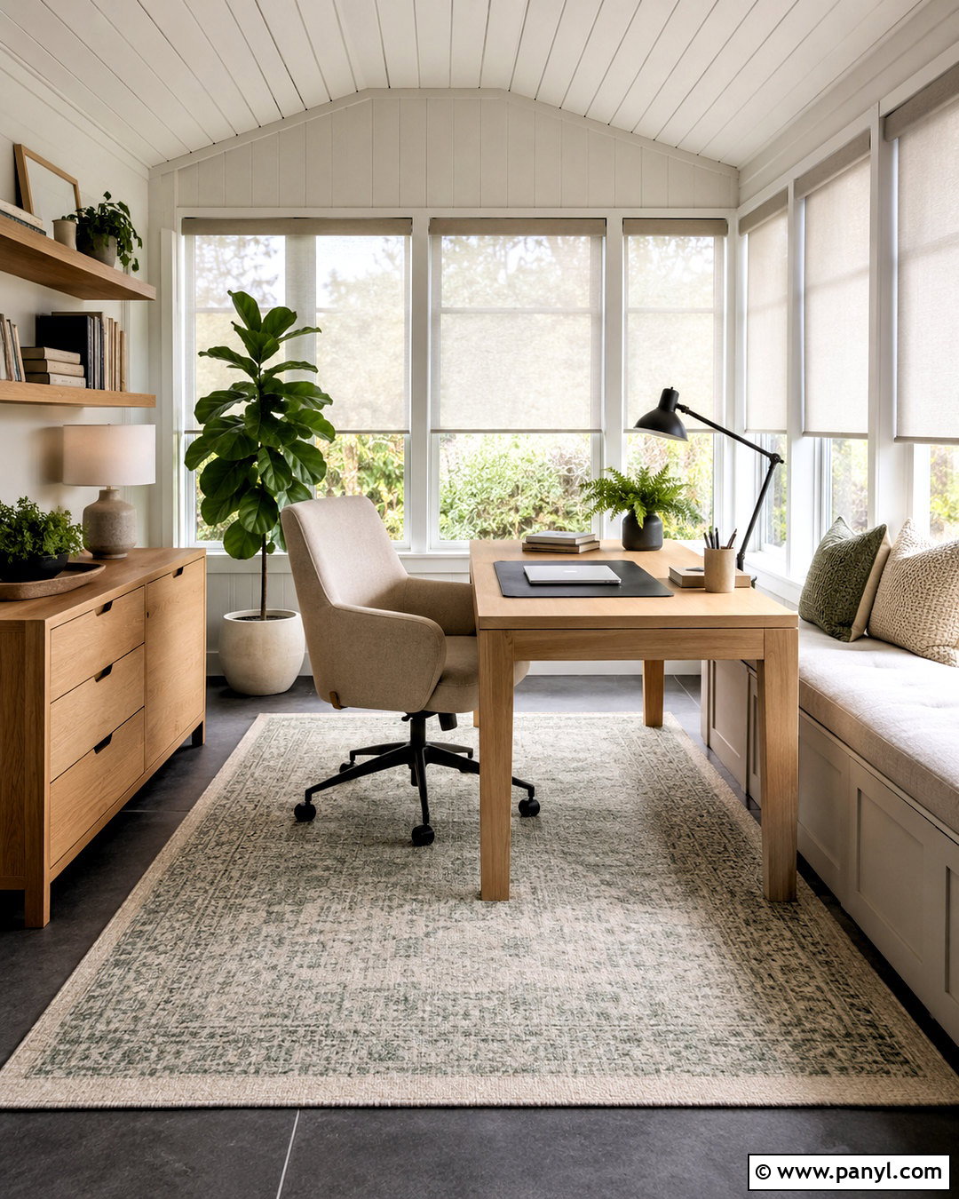 Sunroom Home Office - 20 cozy sunroom decorating ideas