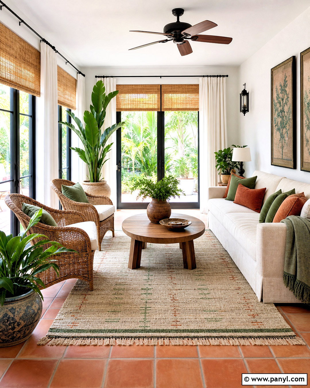 Sunroom Living Room With Terracotta Tiles - 20 terracotta tiles living room ideas