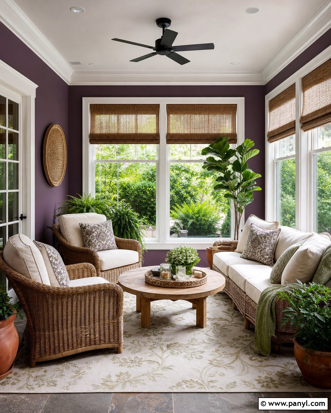 Sunroom With Dark Purple Walls - 35 Dark Purple Walls
