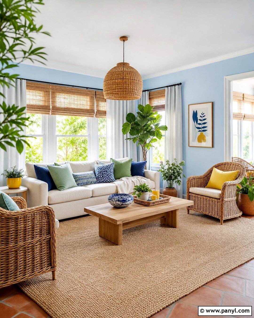 Sunroom With Light Blue Walls - 50 light blue walls