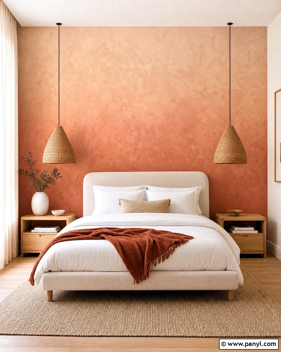 Sunset Gradient Sponge Wall - 20 sponge wall diy ideas