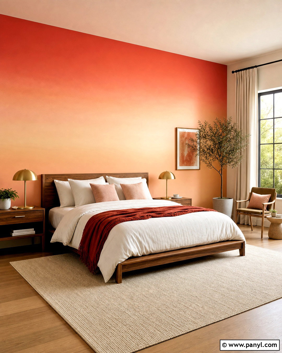 Sunset Gradient Spray Paint Wall - 20 spray paint wall ideas