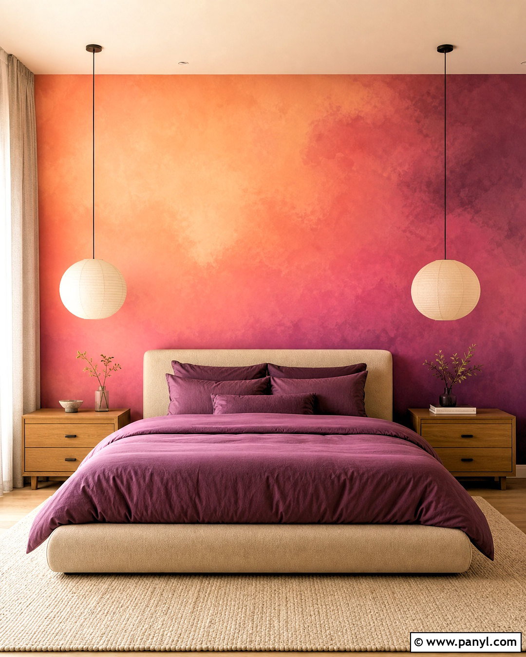 Sunset Gradient Wall Paint - 20 funky wall paint ideas