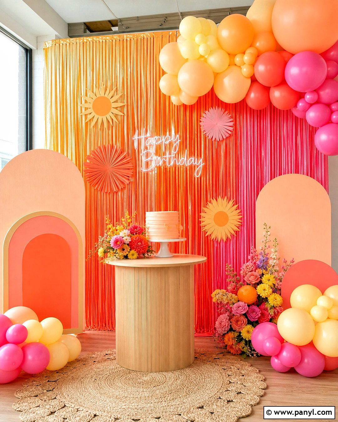Sunset Ombre Foil Curtain Backdrop - 20 foil curtain backdrop ideas birthday ideas
