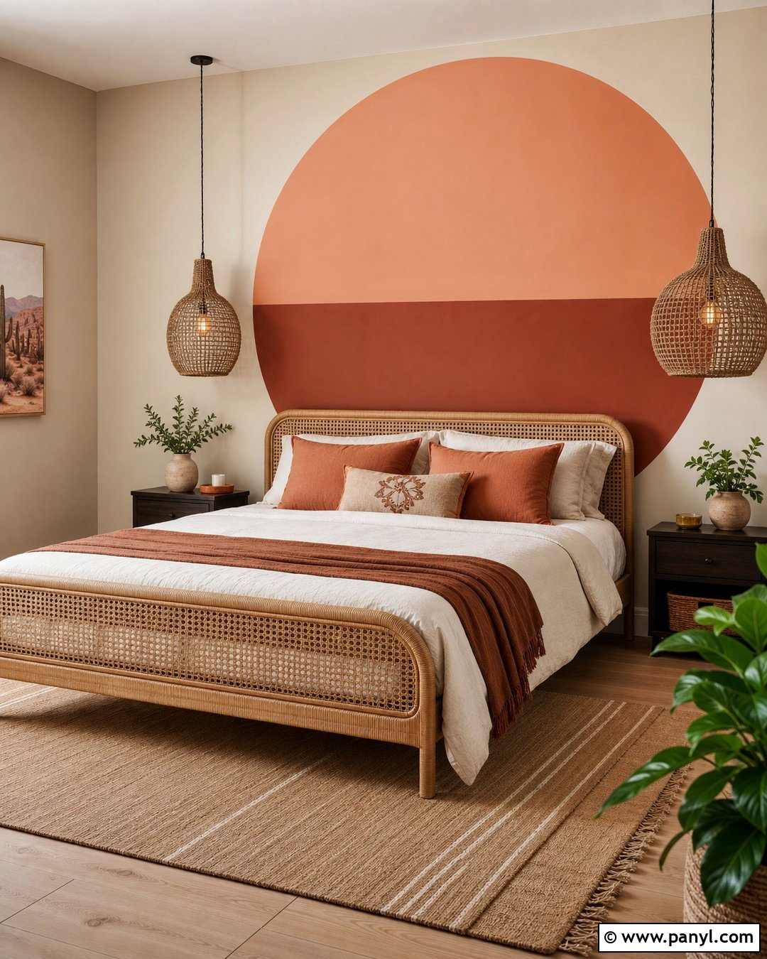 Sunset Round Accent Wall - 20 Round Accent Wall Paint Ideas