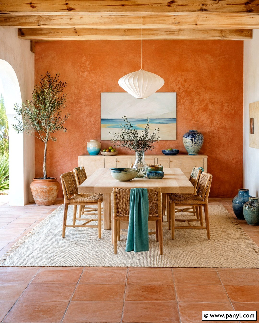 Sunwashed Terracotta Accent Wall - 20 Coastal Accent Wall Colors