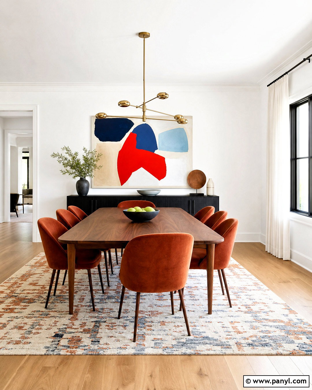 Super White Dining Room With Colorful Art - 20 super white background ideas