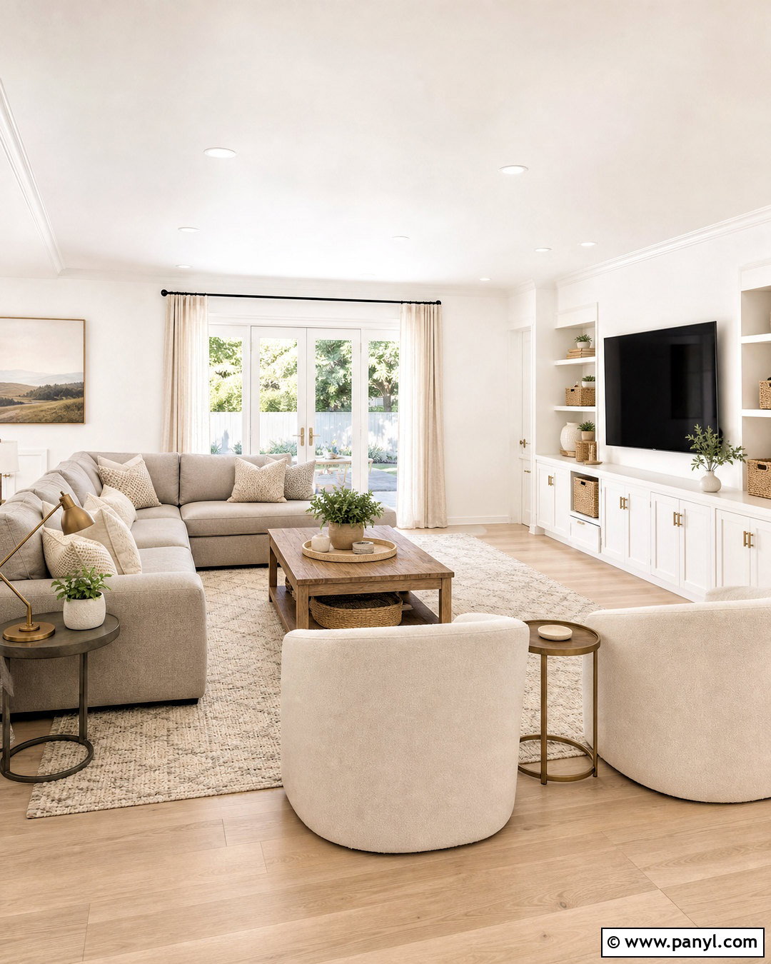 Super White Family Room With Warm Neutrals - 20 super white background ideas