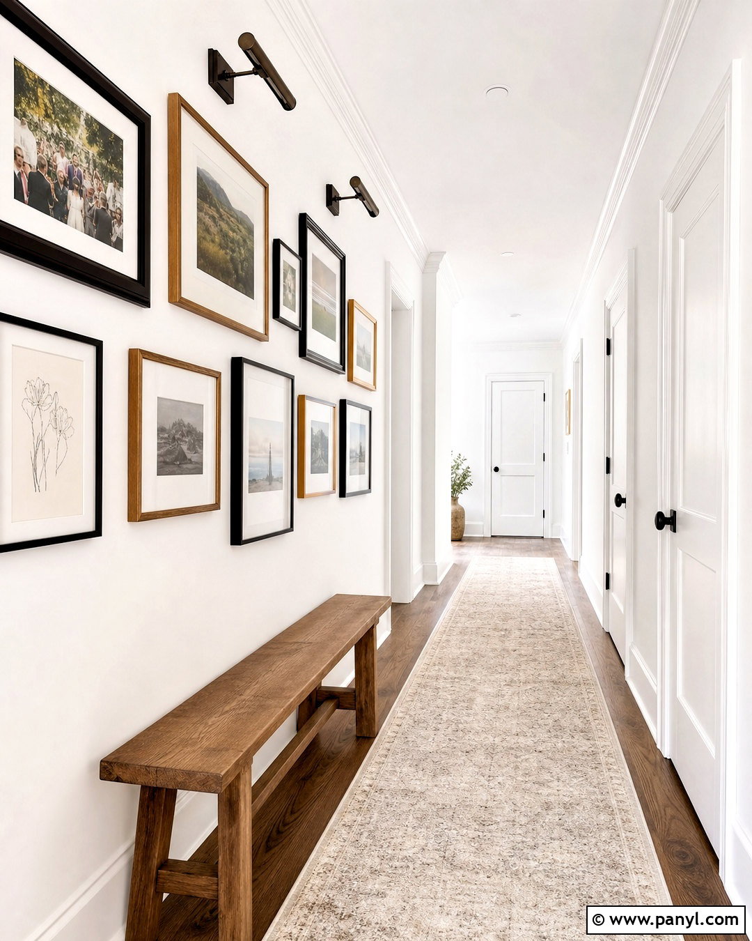 Super White Hallway With Gallery Wall - 20 super white background ideas