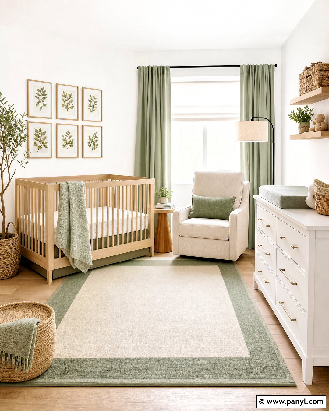 Super White Nursery With Sage Green - 20 super white background ideas