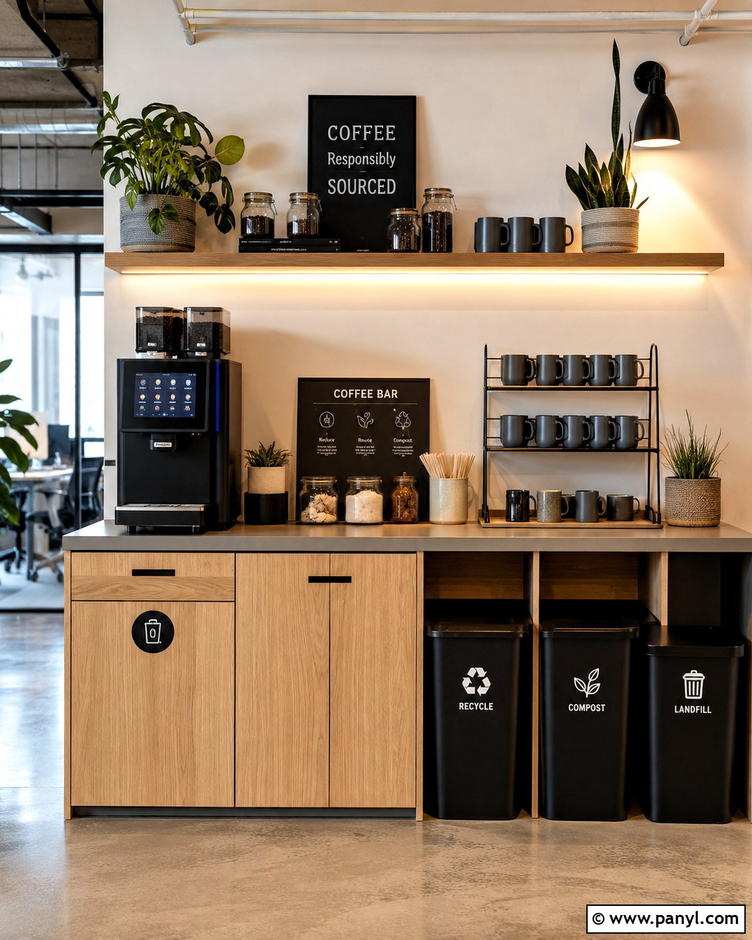 Sustainable Office Coffee Bar - 20 office coffee bar ideas