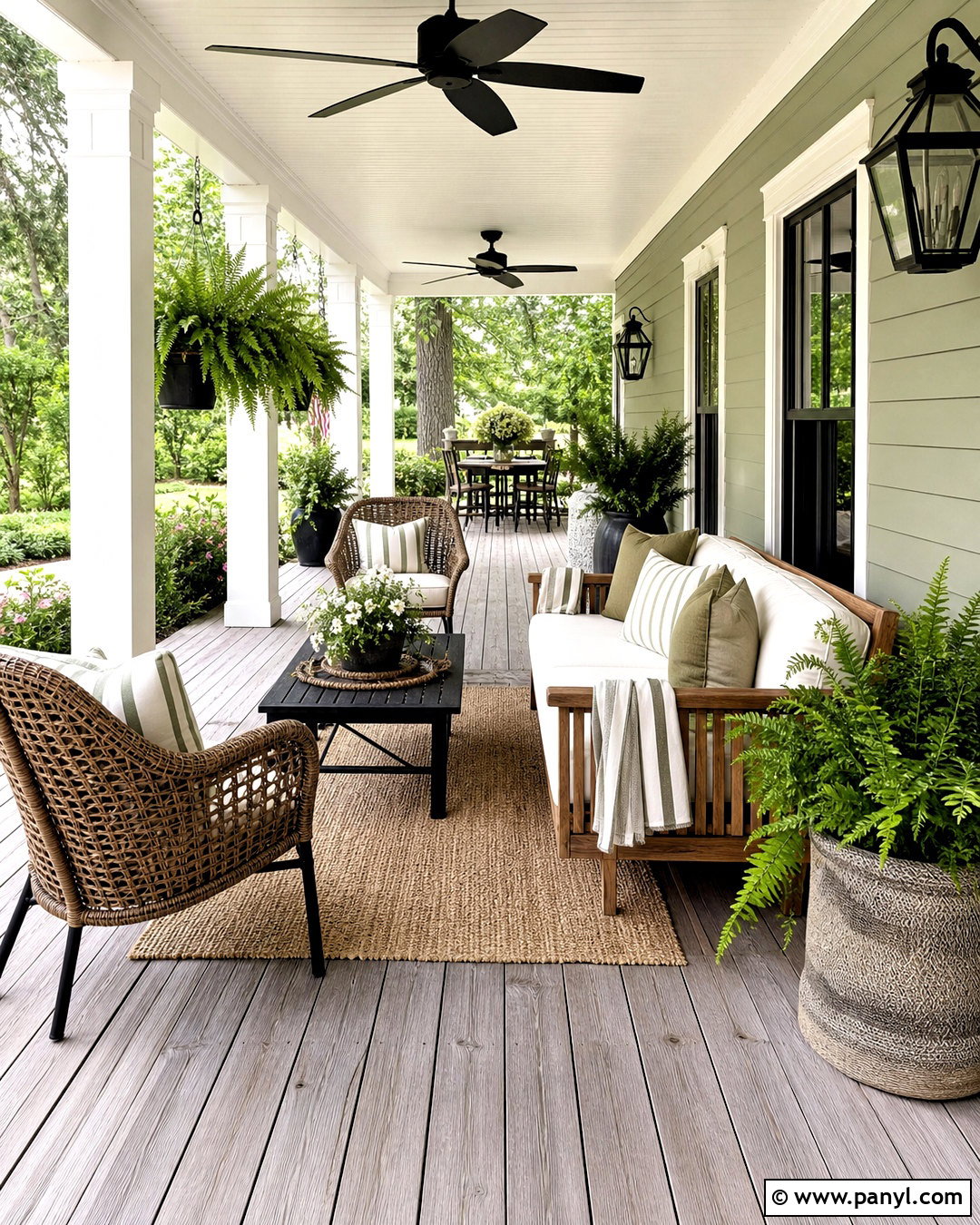 Svelte Sage Covered Porch - 20 svelte sage sherwin williams ideas