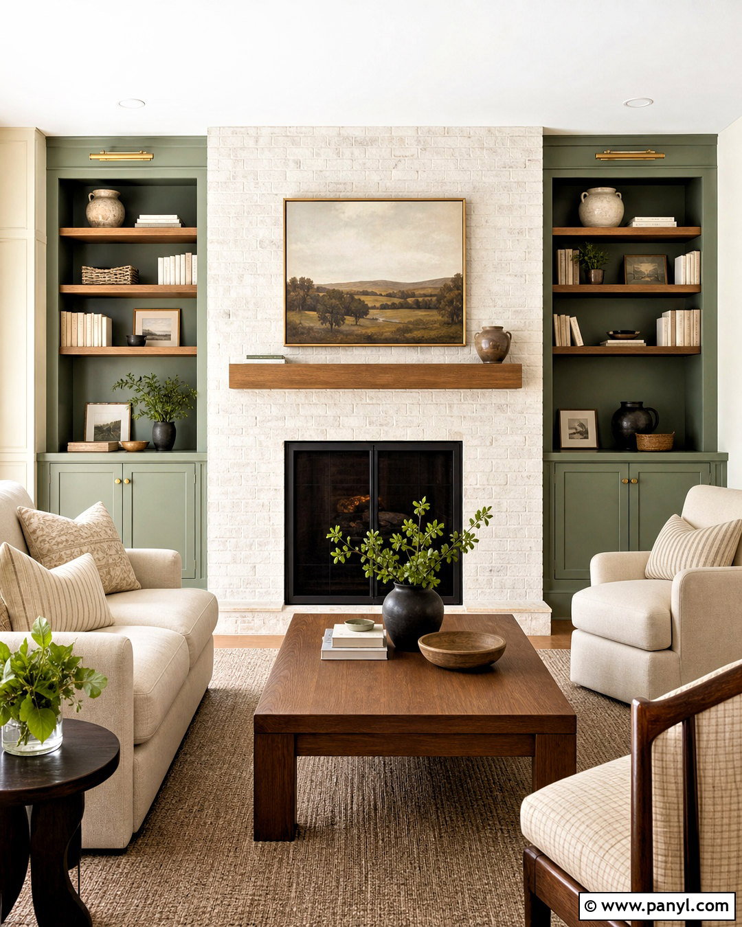 Svelte Sage Fireplace Built Ins - 20 svelte sage sherwin williams ideas